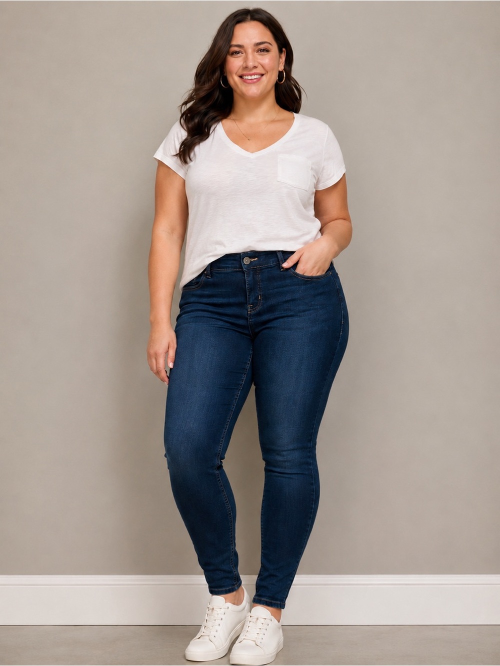 Torrid Bombshell Skinny Jeans Mujer Talla 18 Dark Wash Premium Stretch Plus Size